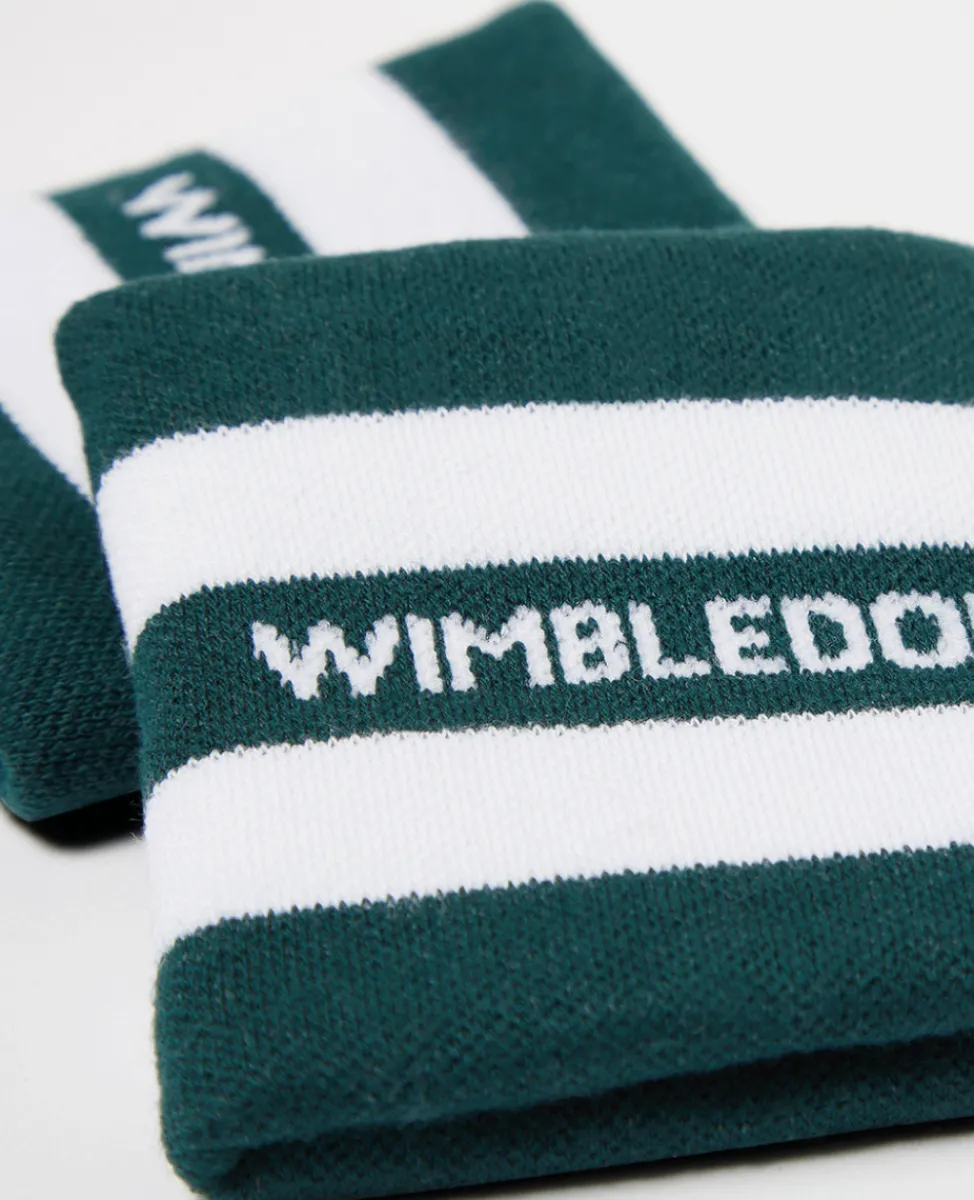 Wimbledon Accessories-Sweatbands Twin Pack - Green