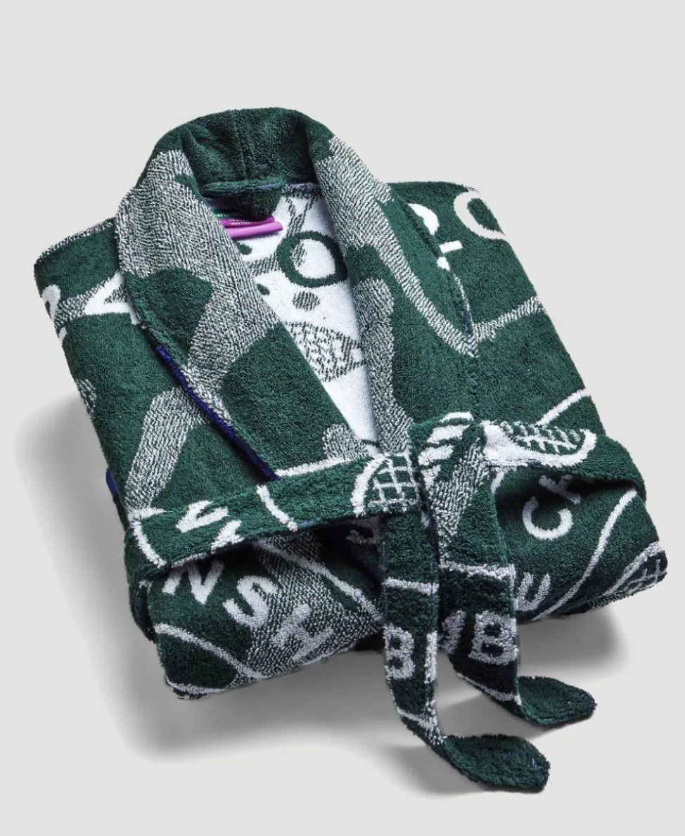 Wimbledon Towels-The Championships 2024 Cotton Towelling Robe in Green