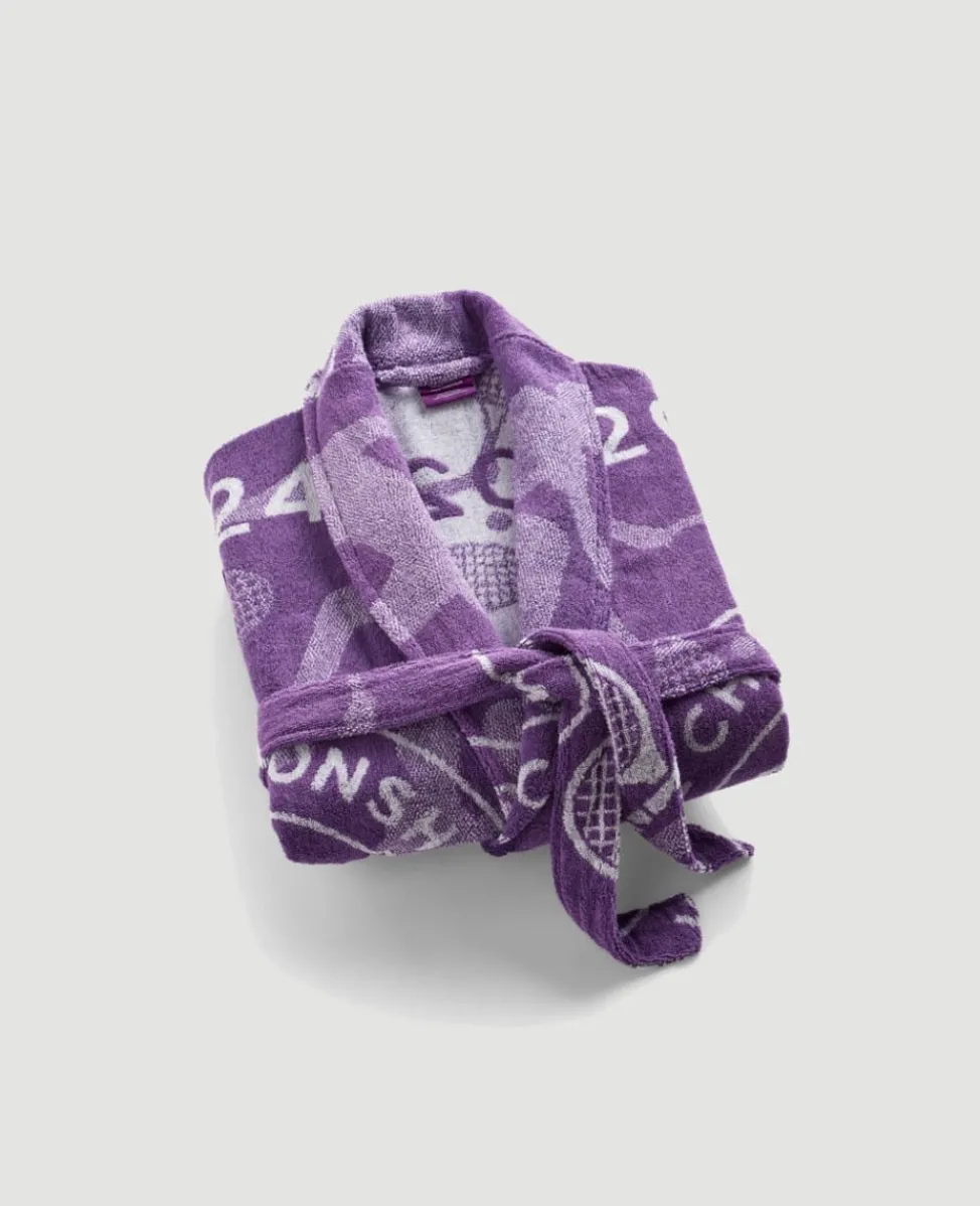 Wimbledon Towels-The Championships 2024 Cotton Towelling Robe in Purple