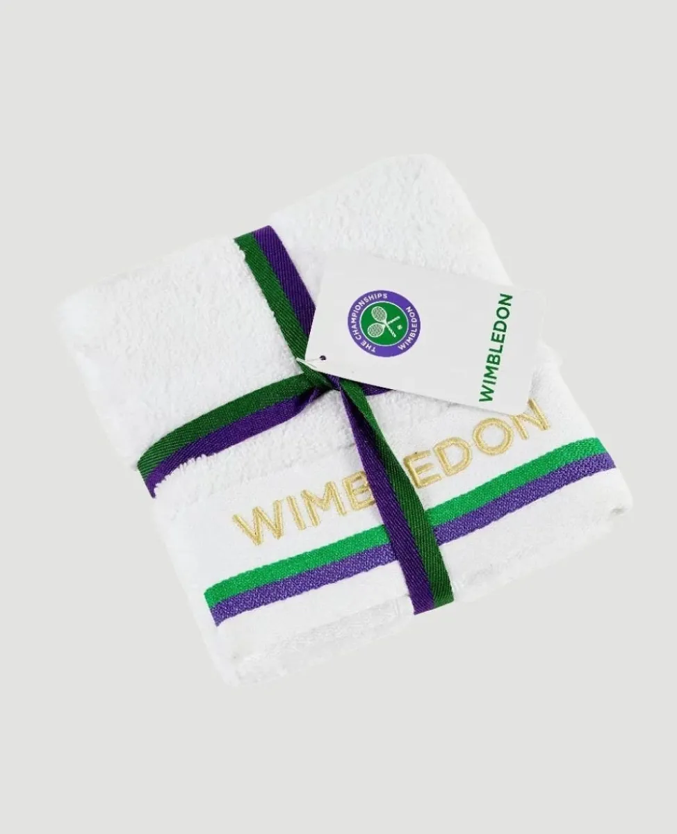 Wimbledon Towels-White Cotton Sports Towel 40x70cm