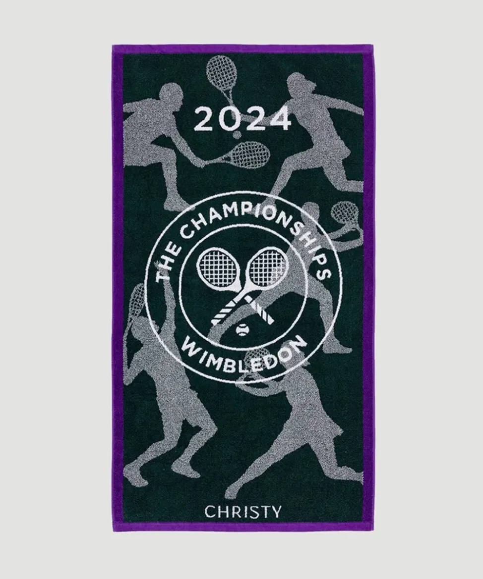 Wimbledon Towels-Championships Towel 2024 - Classic Green & Purple