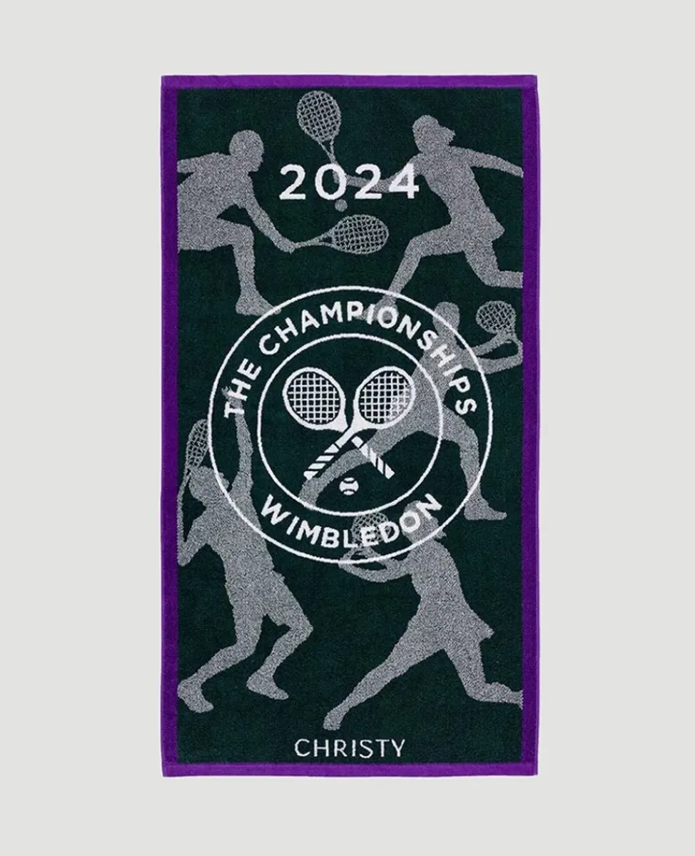 Wimbledon Towels-Championships Towel 2024 - Classic Green & Purple