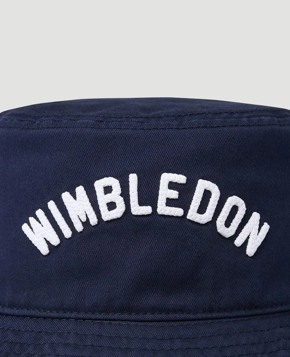 Wimbledon Bucket Hat-Wordmark Bucket Hat - Navy