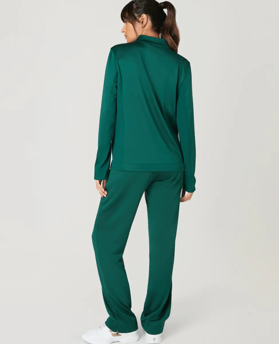 Wimbledon Sweatshirts & Hoodies-Women's Core Performance 1/4 Zip Training Top - Green