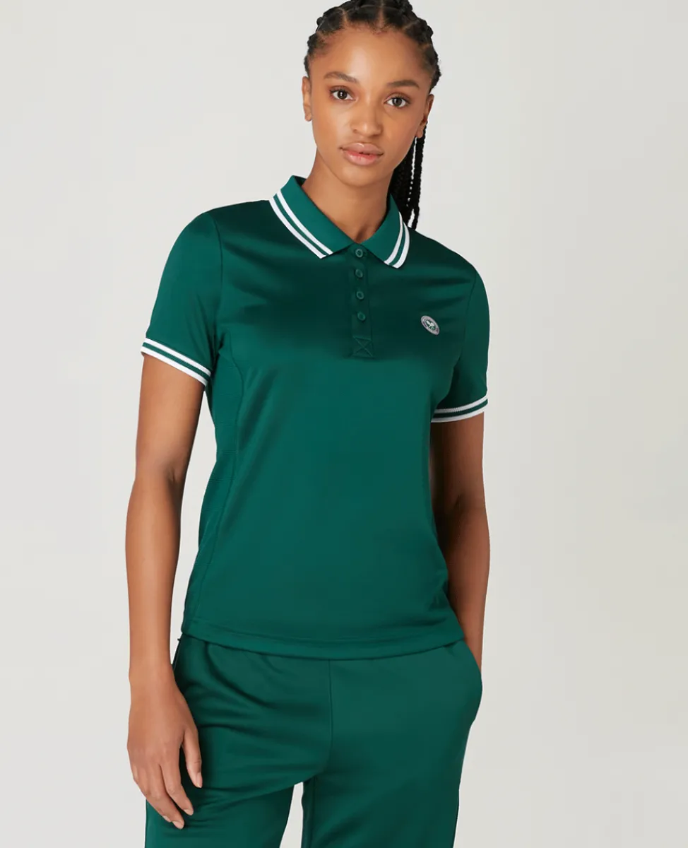 Wimbledon Tops & T-Shirts-Women's Core Performance Polo - Green