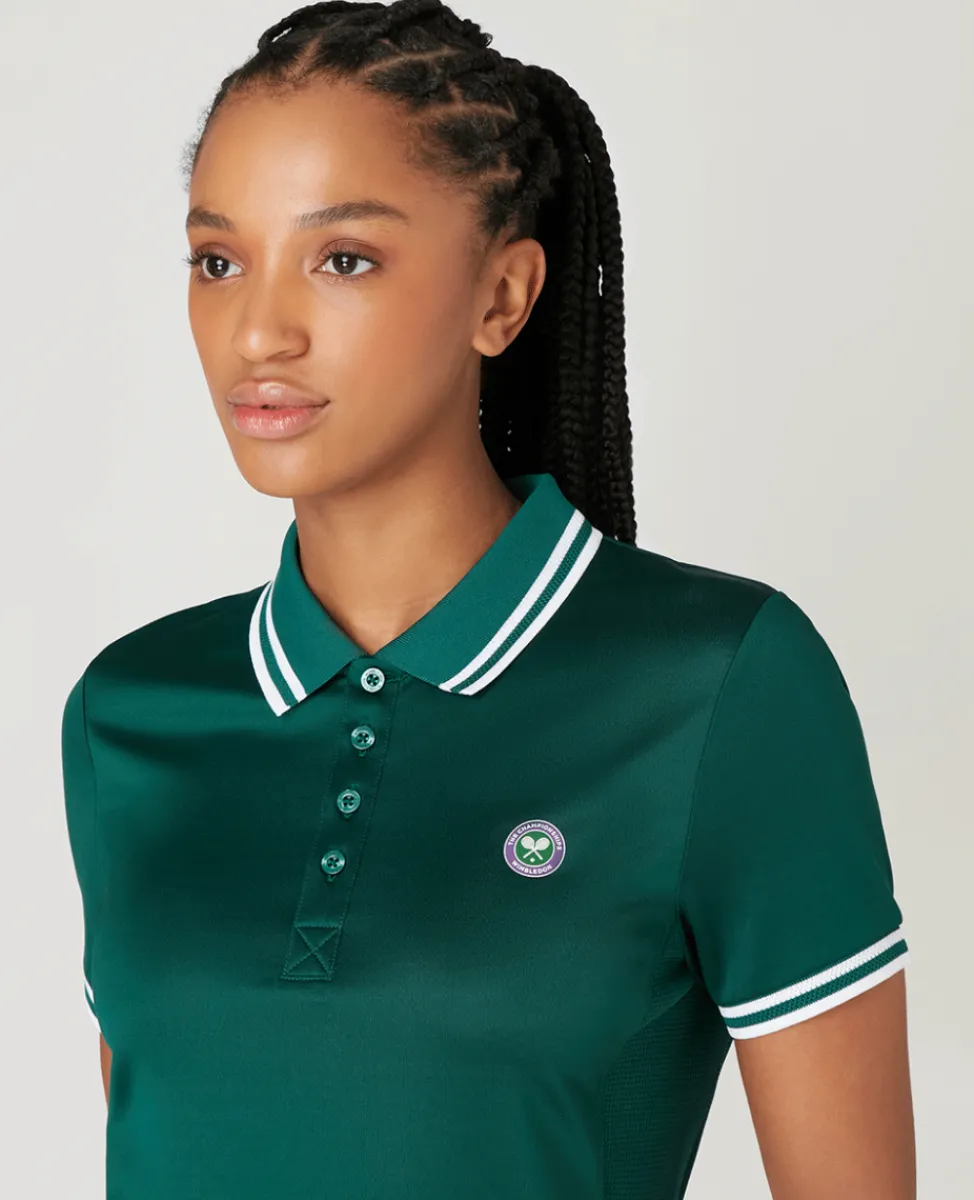 Wimbledon Tops & T-Shirts-Women's Core Performance Polo - Green