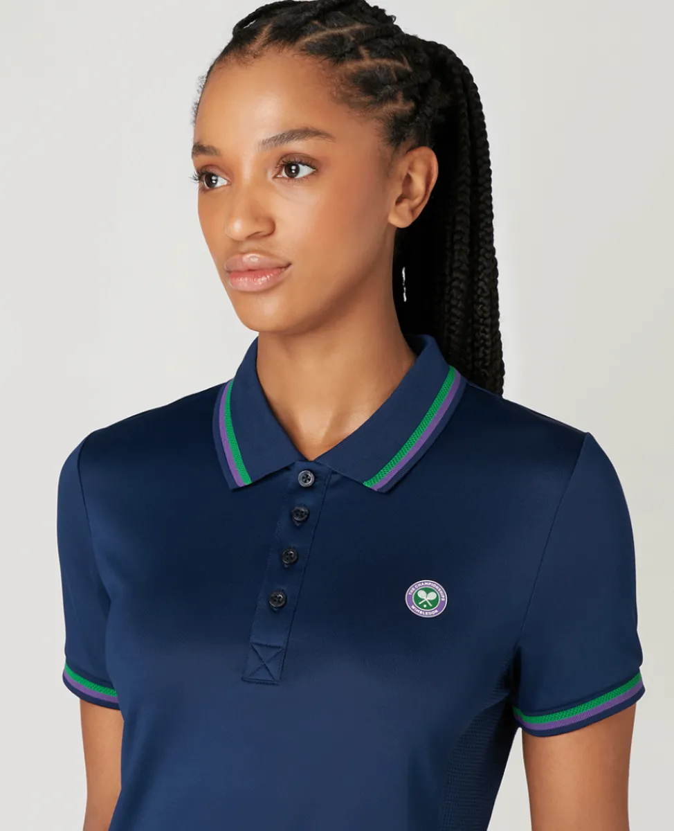 Wimbledon Tops & T-Shirts | Tops & T-Shirts-Women's Core Performance Polo - Navy