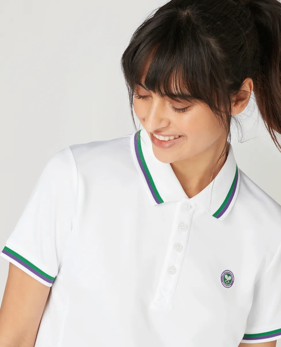 Wimbledon Tops & T-Shirts | Tops & T-Shirts-Women's Core Performance Polo - White