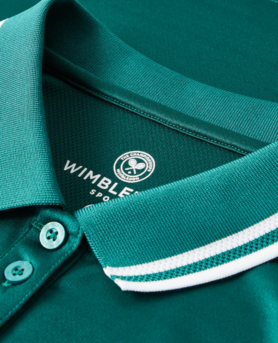 Wimbledon Tops & T-Shirts-Women's Core Performance Sleeveless Polo - Green