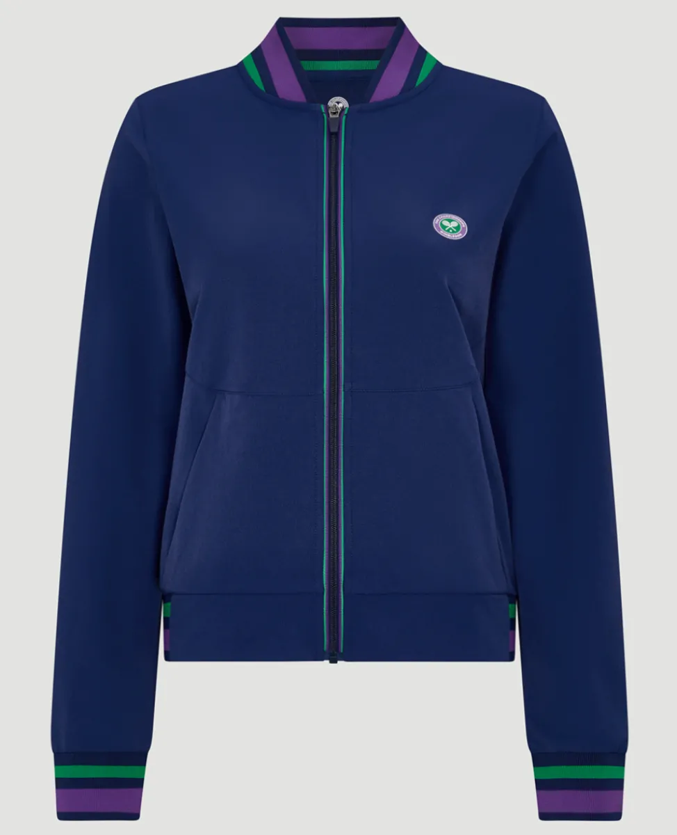 Wimbledon Sweatshirts & Hoodies | Jackets & Coats-Womens Full Zip Jacket - Navy