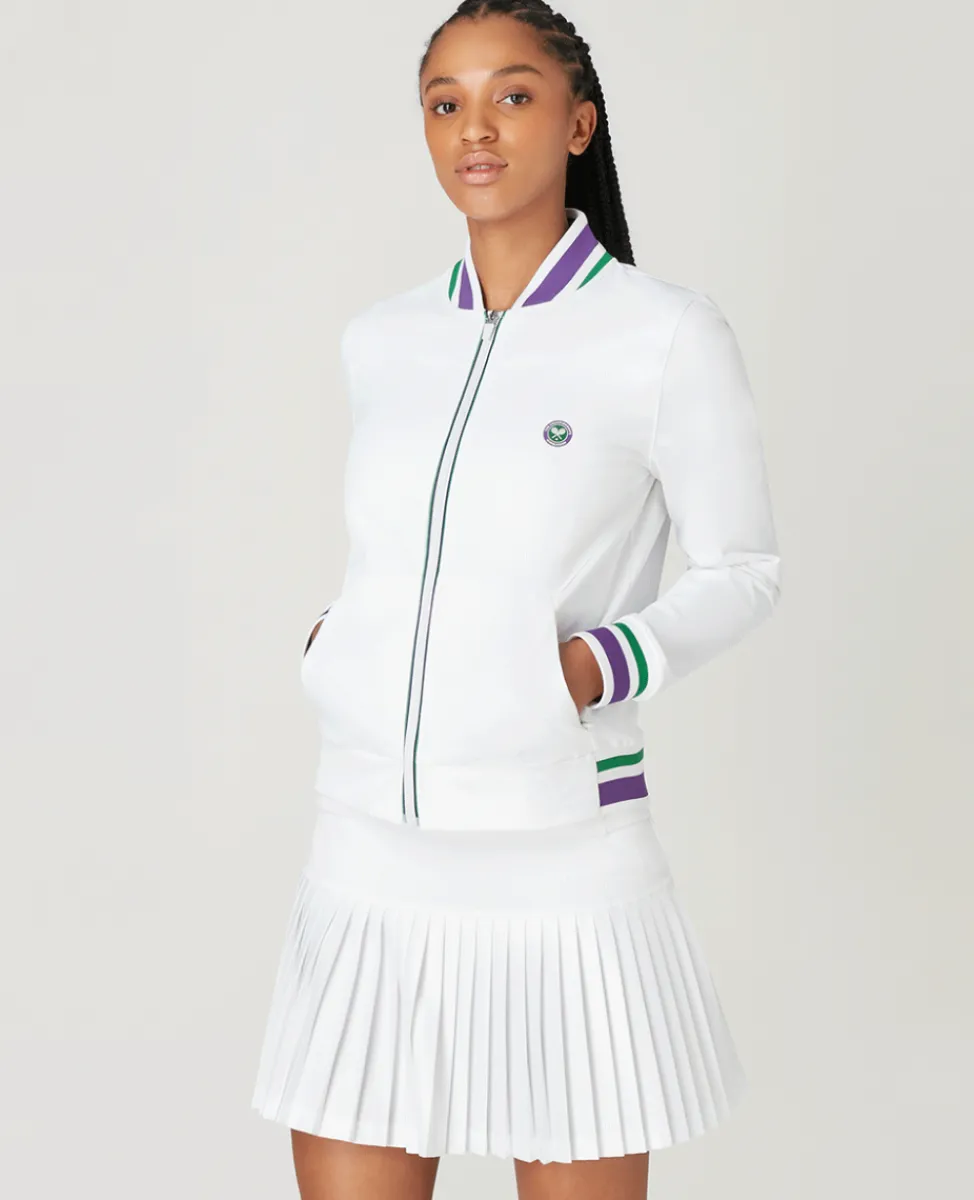 Wimbledon Sweatshirts & Hoodies | Jackets & Coats-Womens Full Zip Jacket - White