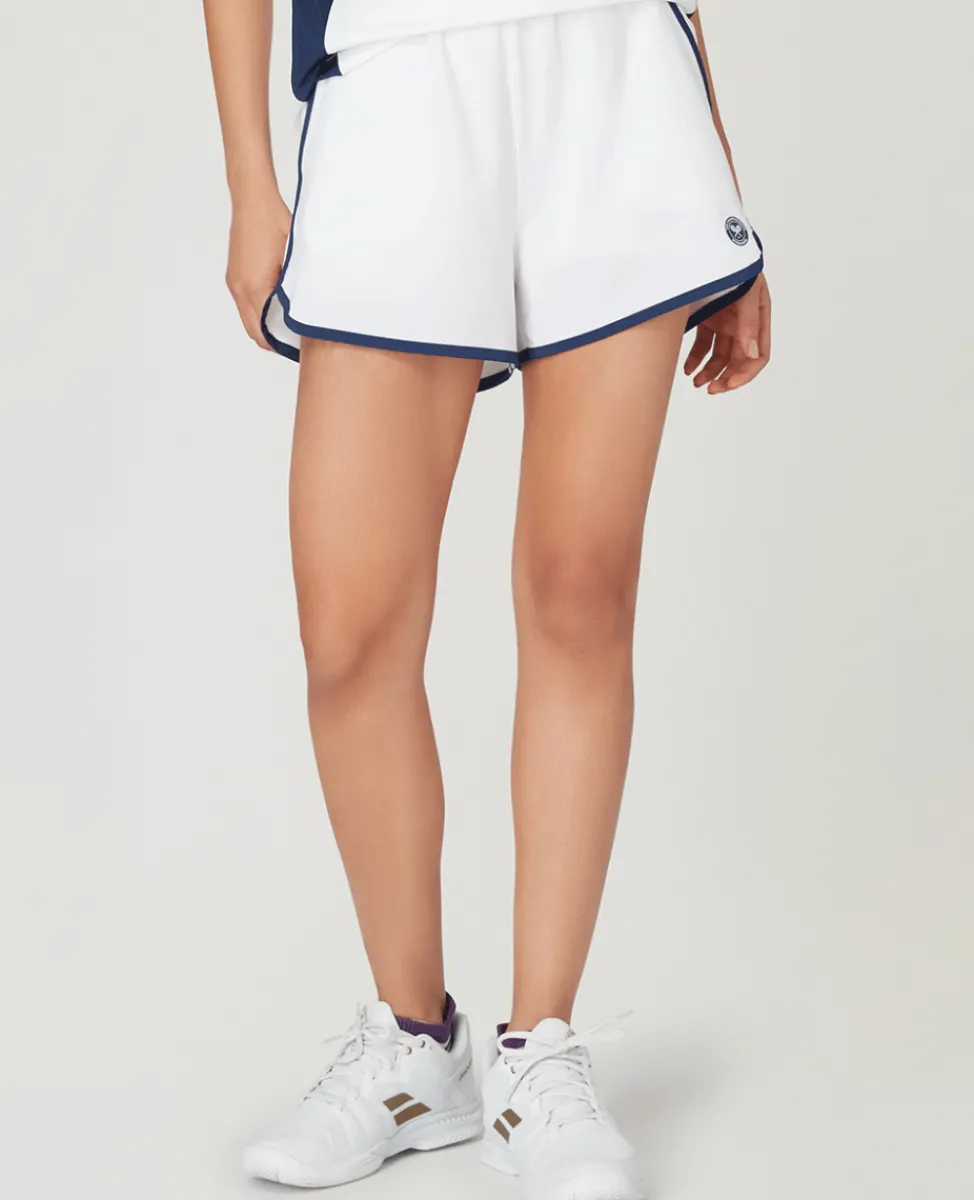 Wimbledon Trousers & Shorts | Trousers & Shorts-Womens Layered Shorts - White & Navy