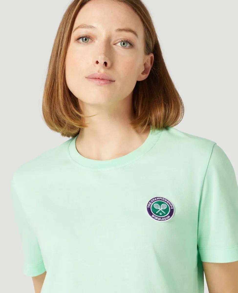 Wimbledon Tops & T-Shirts-Womens Logo Badge T-Shirt - Green