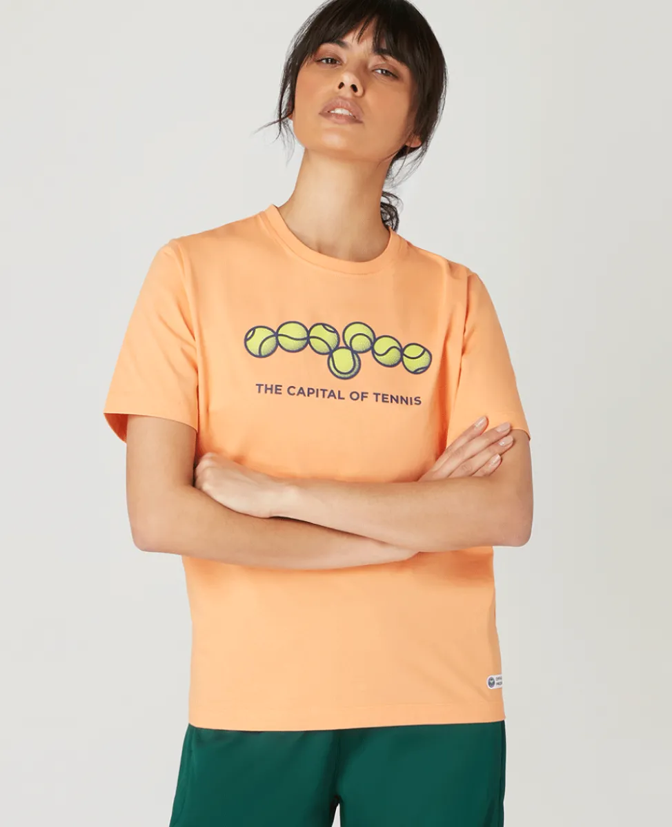 Wimbledon Tops & T-Shirts-Womens London T-Shirt - Orange