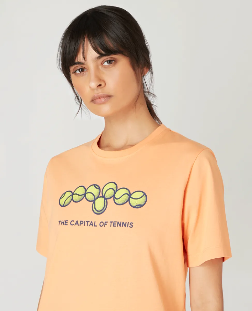 Wimbledon Tops & T-Shirts-Womens London T-Shirt - Orange