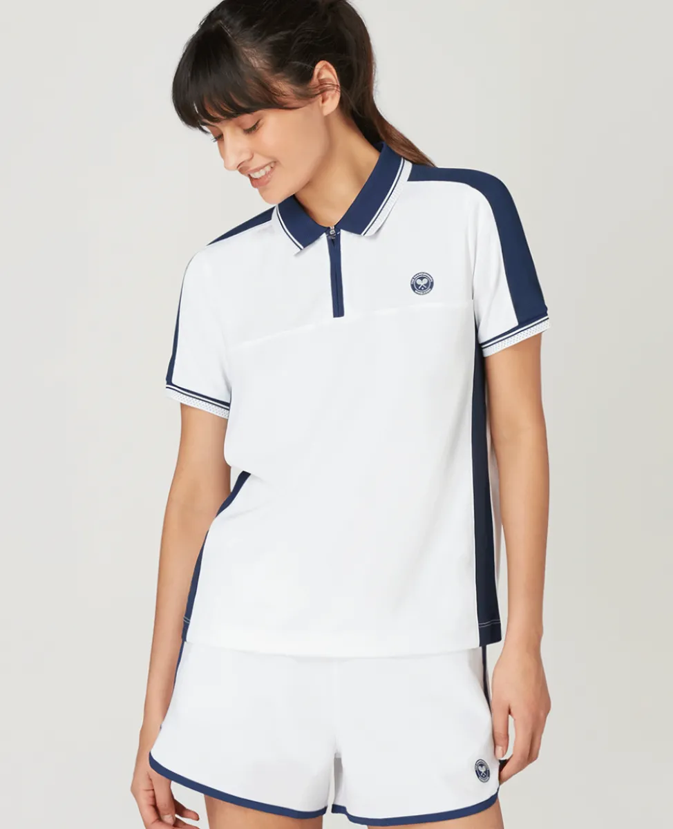 Wimbledon Tops & T-Shirts | Tops & T-Shirts-Womens Panel Polo - Multi