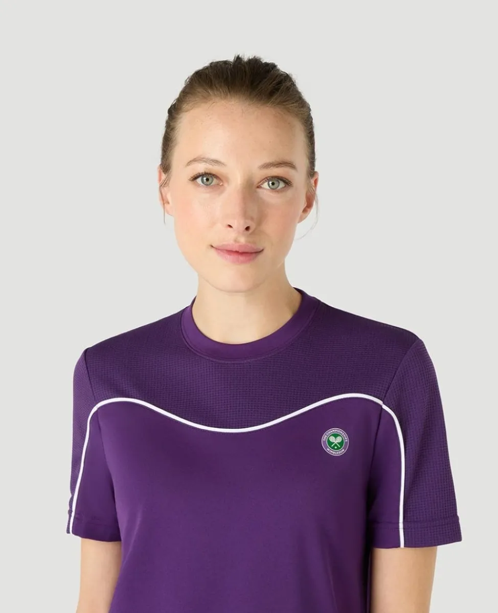 Wimbledon Tops & T-Shirts | Tops & T-Shirts-Womens Performance Curve T-Shirt - Purple