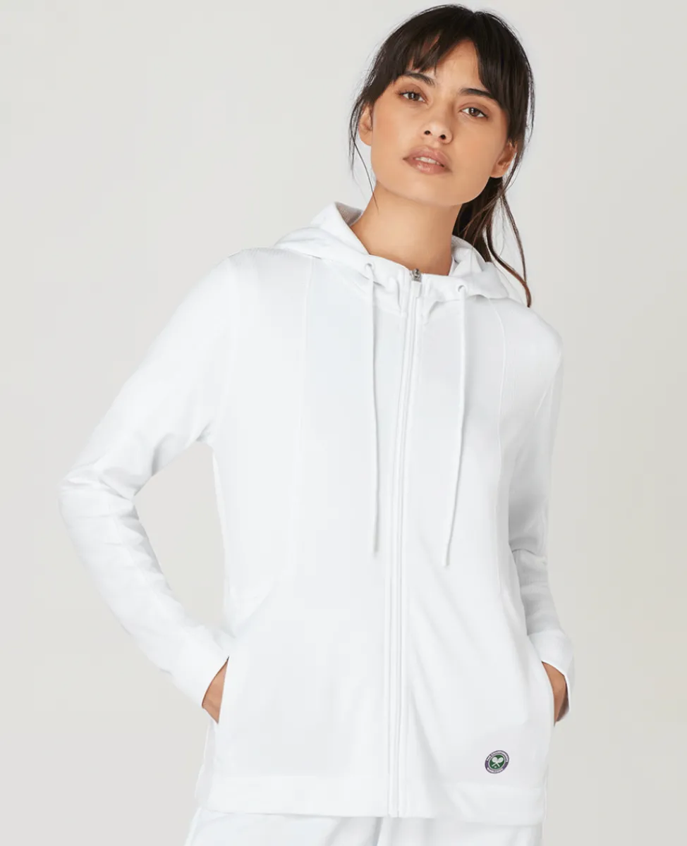 Wimbledon Sweatshirts & Hoodies | Sweatshirts & Hoodies-Womens Performance Hoody - White