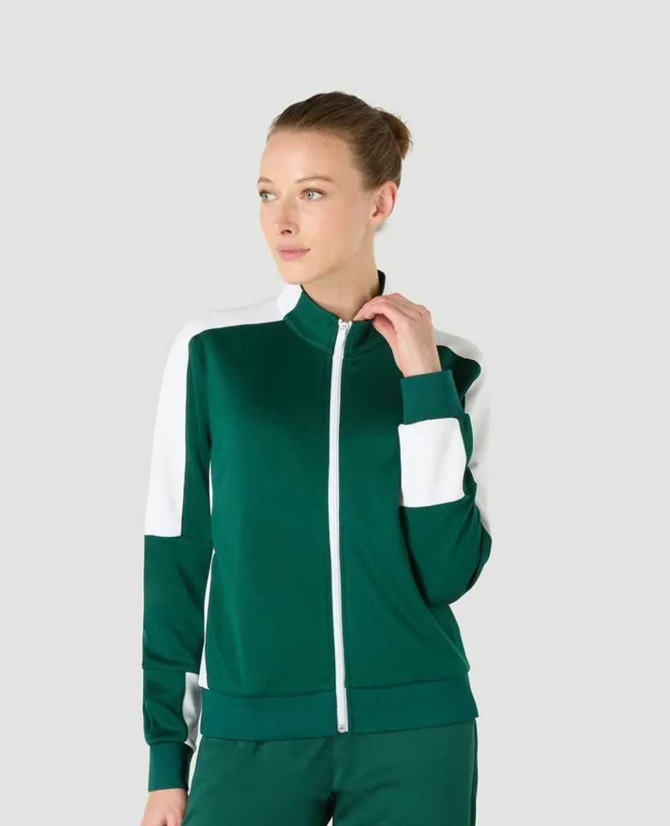 Wimbledon Jackets & Coats-Womens Performance Panel Full Zip - Green