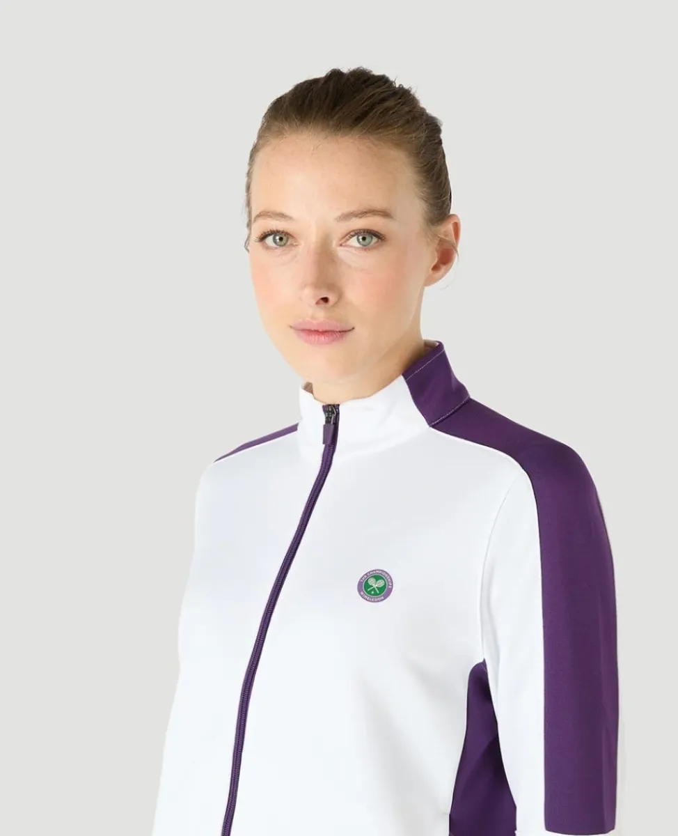 Wimbledon Sweatshirts & Hoodies | Jackets & Coats-Womens Performance Panel Full Zip - White