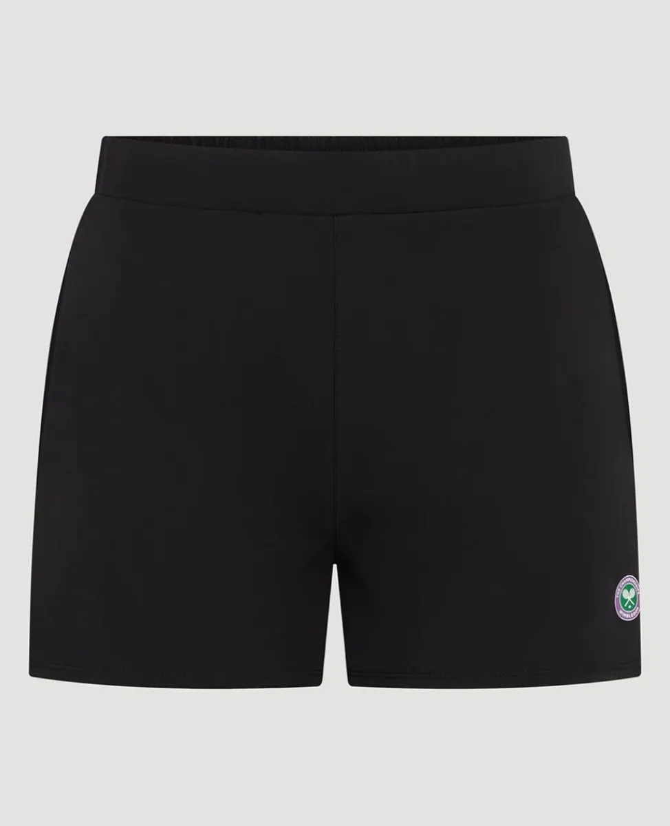 Wimbledon Trousers & Shorts | Trousers & Shorts-Womens Performance Piping Shorts - Black