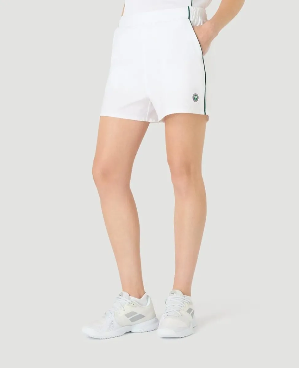 Wimbledon Trousers & Shorts | Trousers & Shorts-Womens Performance Piping Shorts - White