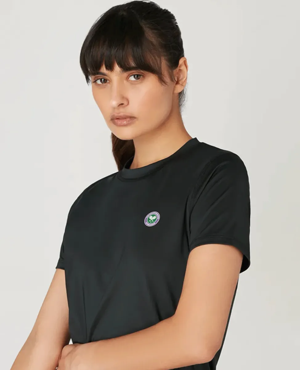 Wimbledon Tops & T-Shirts | Tops & T-Shirts-Womens Performance T-Shirt - Black