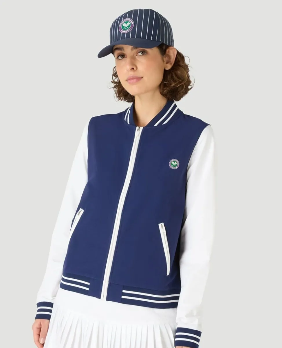 Wimbledon Jackets & Coats-Womens Performance Varsity Jacket - Navy & White