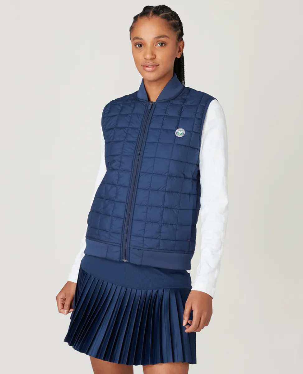 Wimbledon Jackets & Coats-Women's Quilted Gilet - Navy