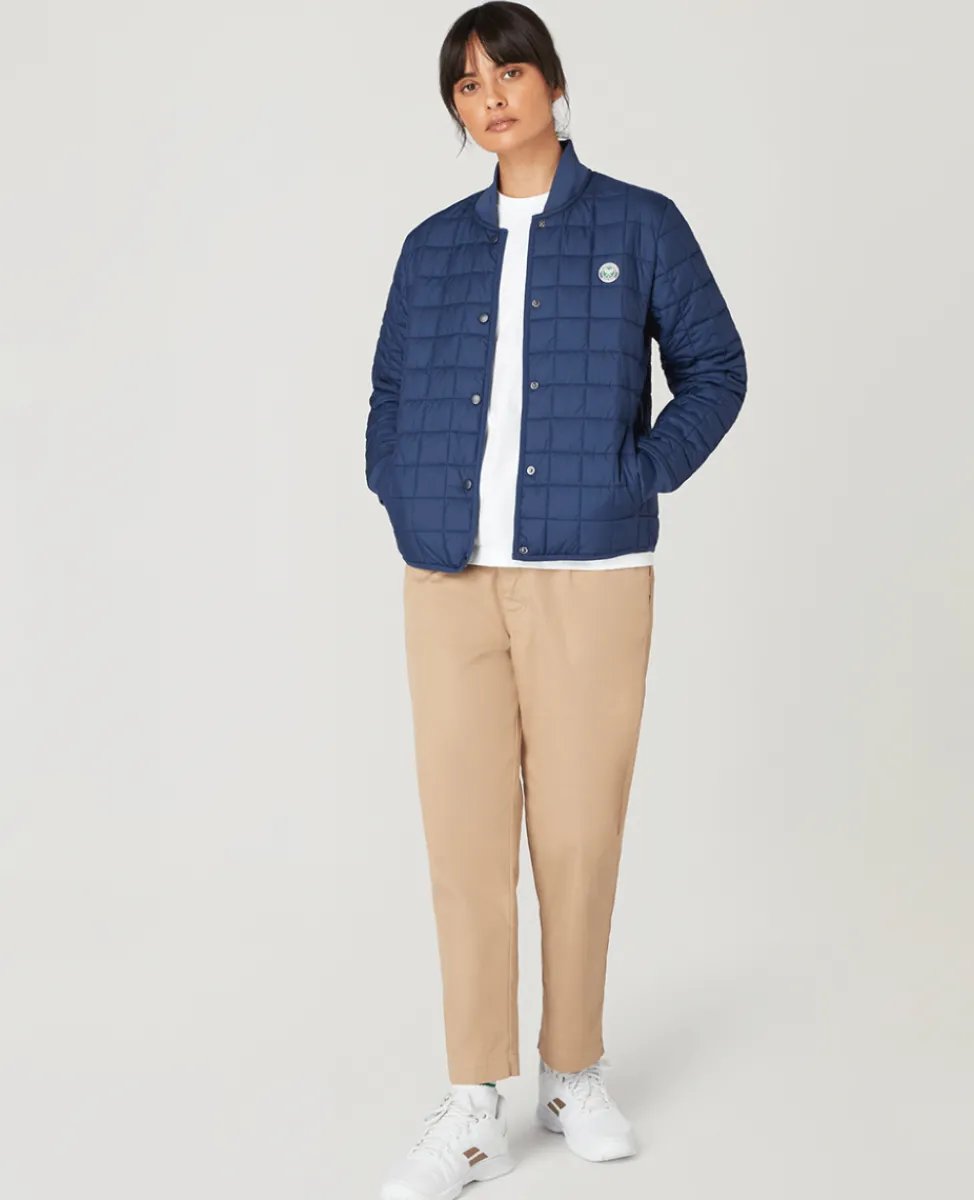 Wimbledon Jackets & Coats-Womens Quilted Jacket - Navy