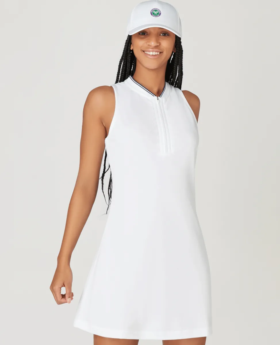 Wimbledon Dresses & Skorts | Dresses & Skirts-Womens Rouched Performance Dress - White