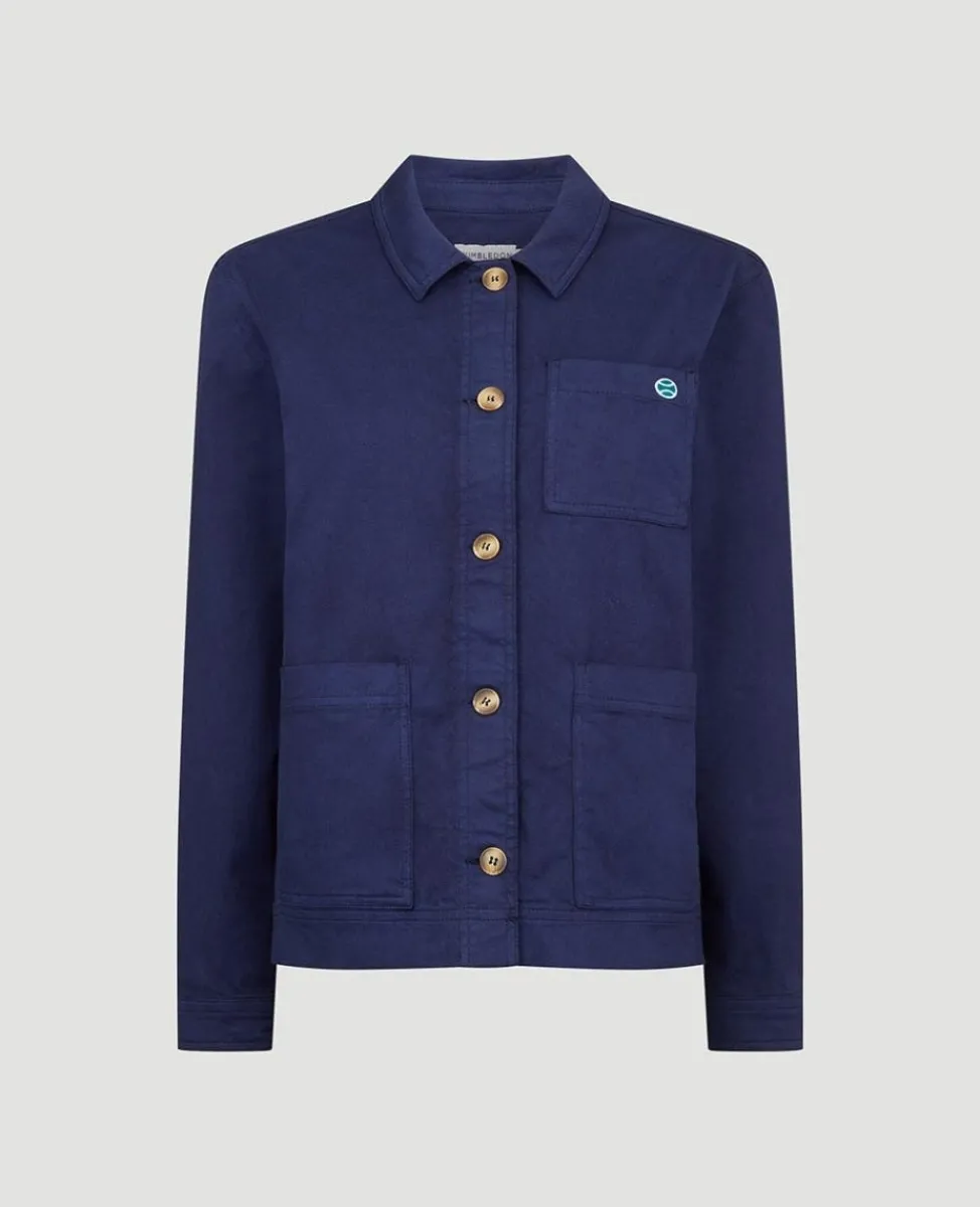 Wimbledon Jackets & Coats-Womens Shirt Jacket - Navy