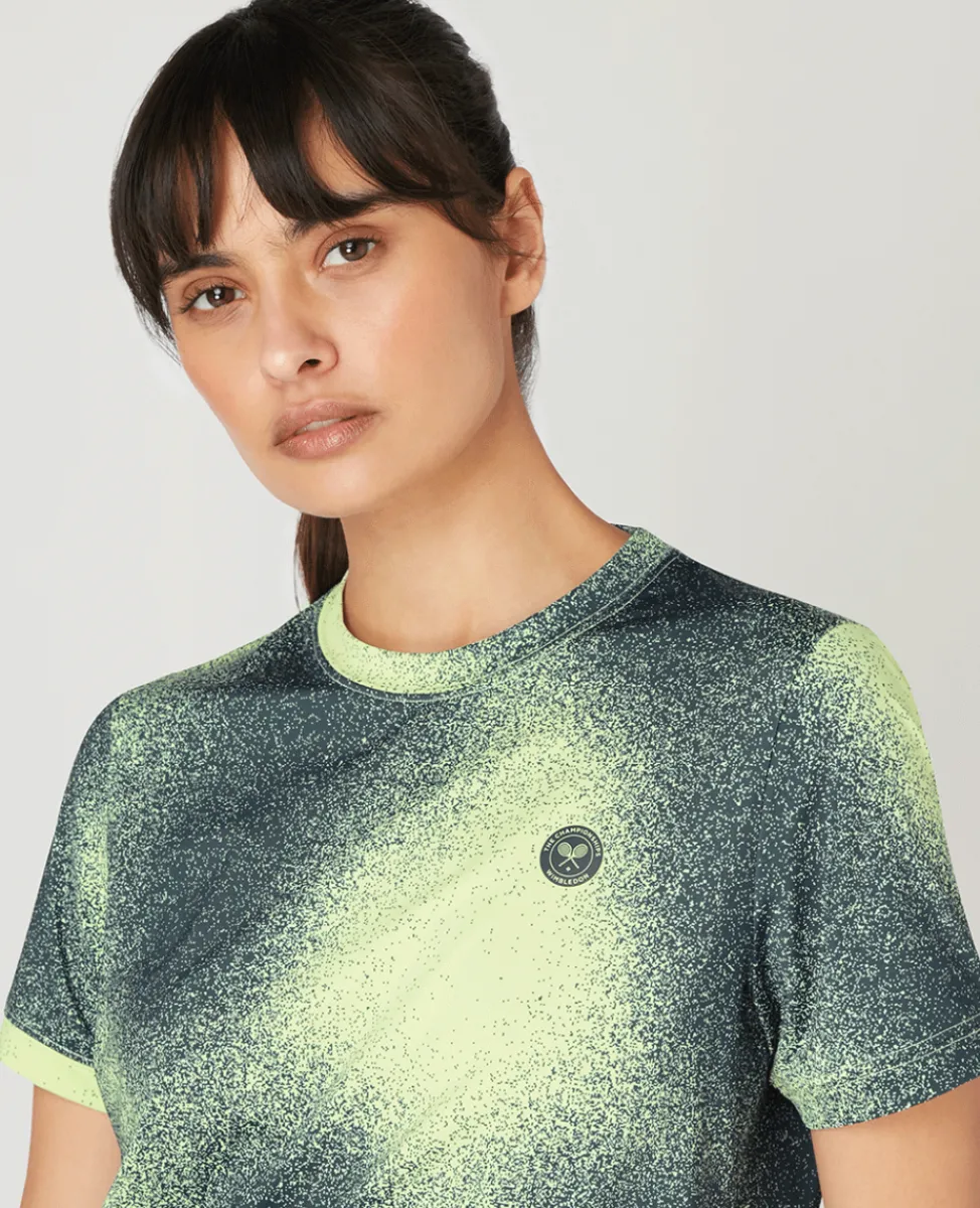 Wimbledon Tops & T-Shirts | Tops & T-Shirts-Womens Spray Performance T-Shirt - Lime