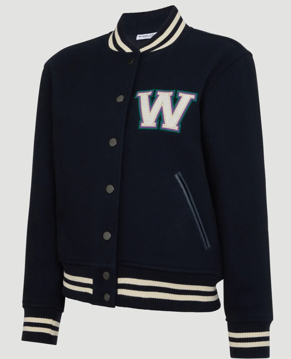 Wimbledon Jackets & Coats-Womens Varsity Jacket - Navy